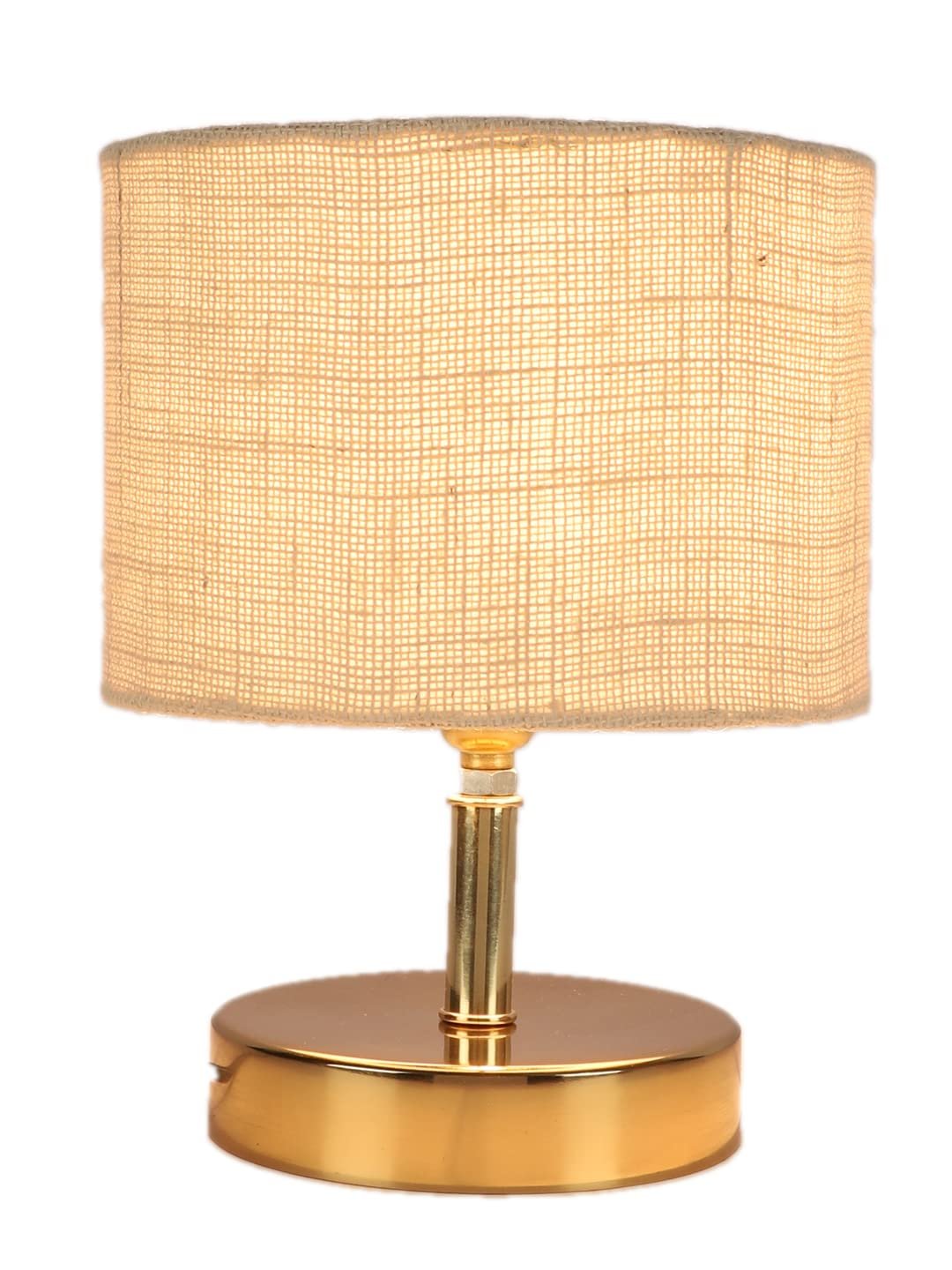 Metal Table lamp with White Jute Shade