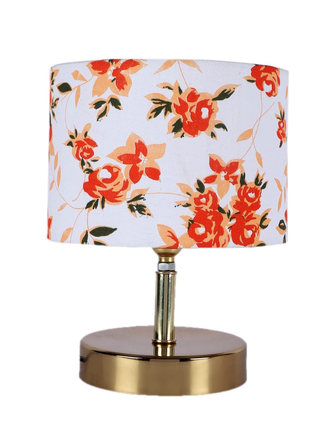 Metal Table lamp with Multicolor Cotton Shade