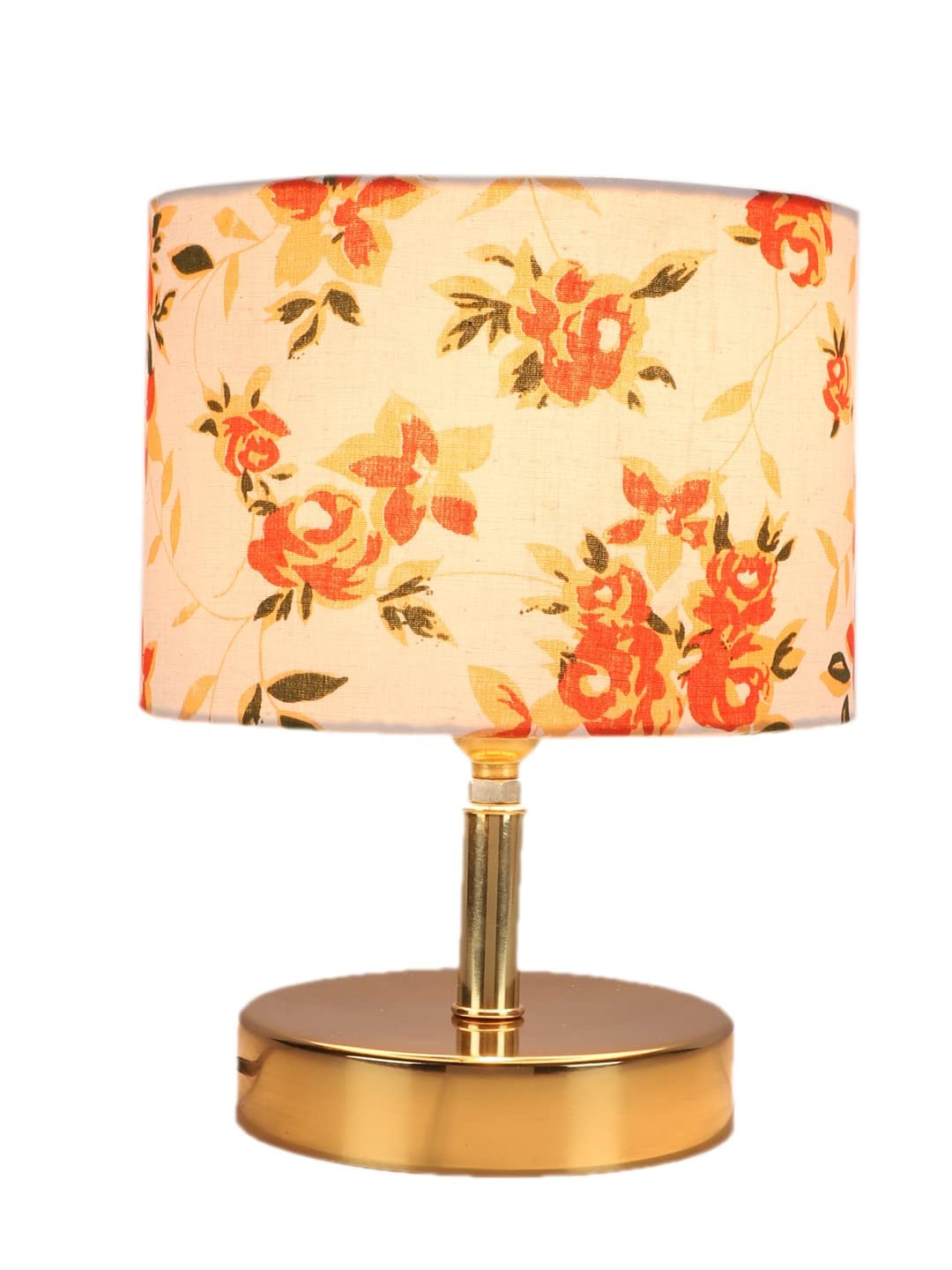 Metal Table lamp with Multicolor Cotton Shade