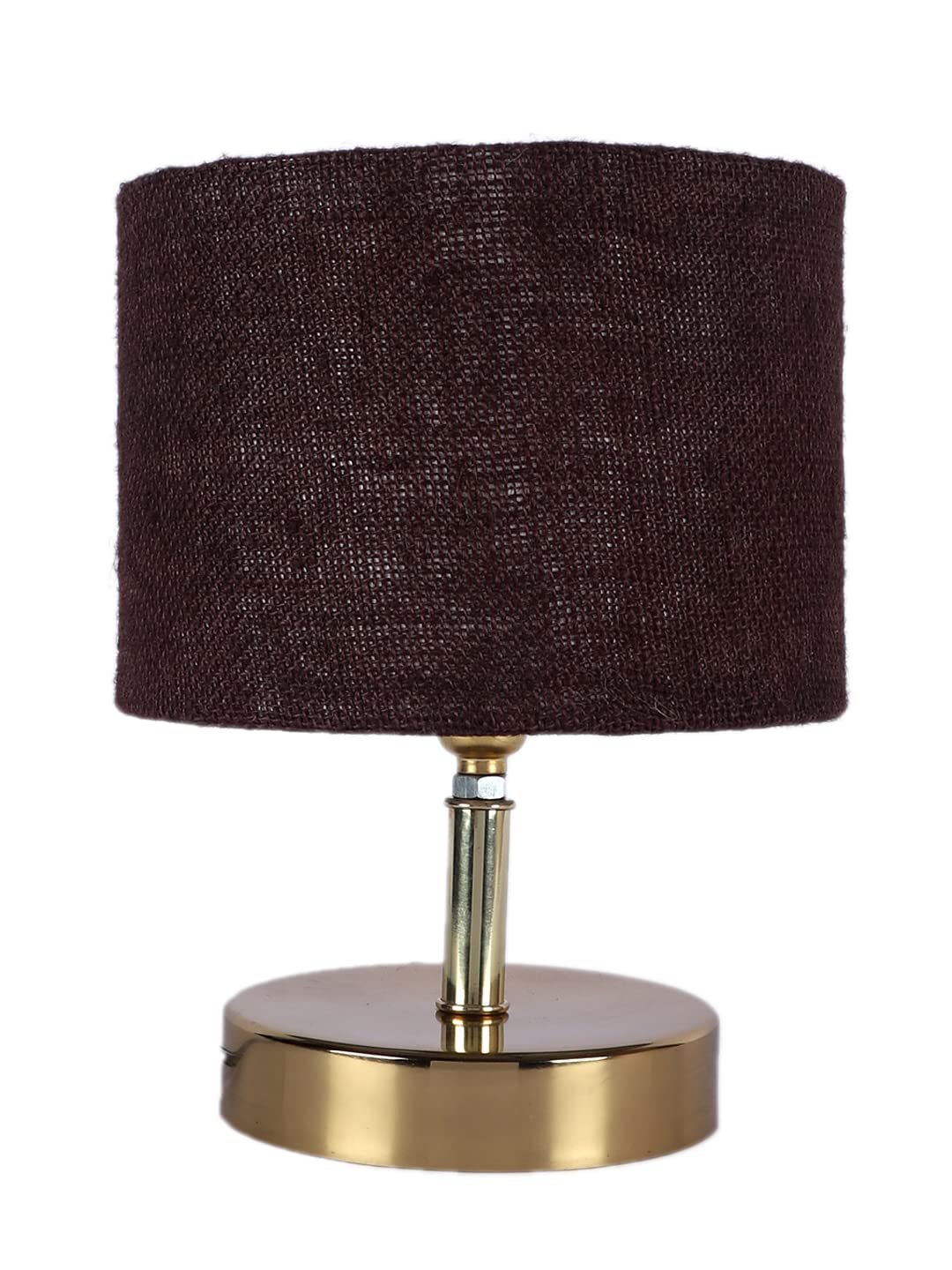 Metal Table lamp with Brown Jute Shade