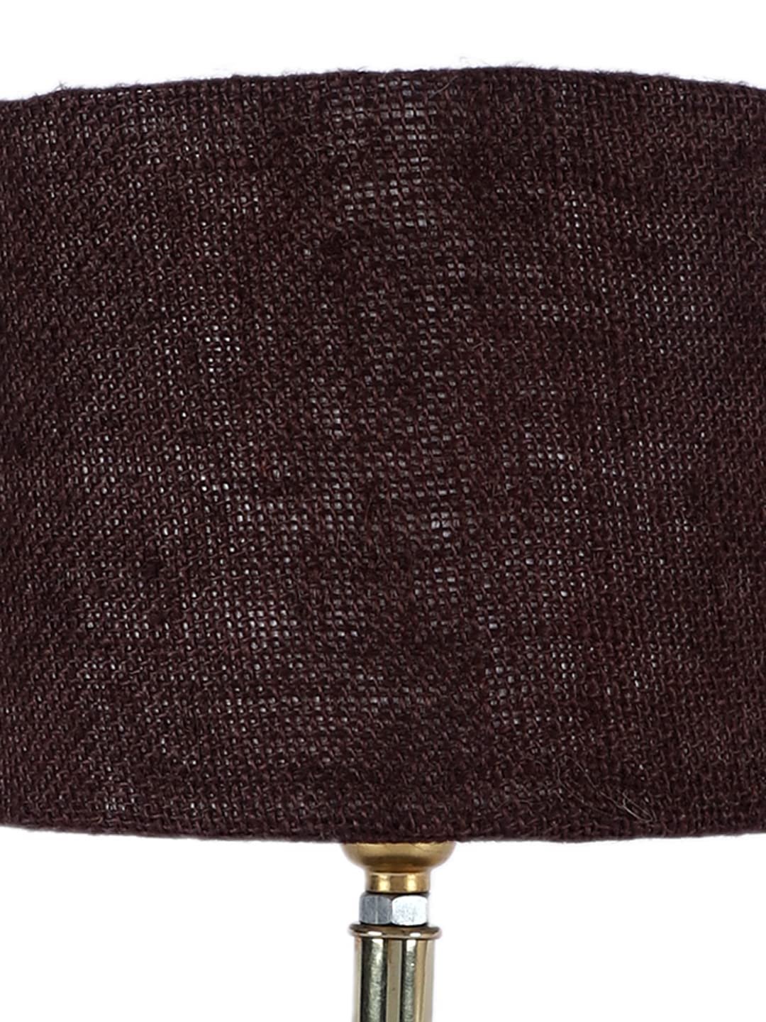 Metal Table lamp with Brown Jute Shade