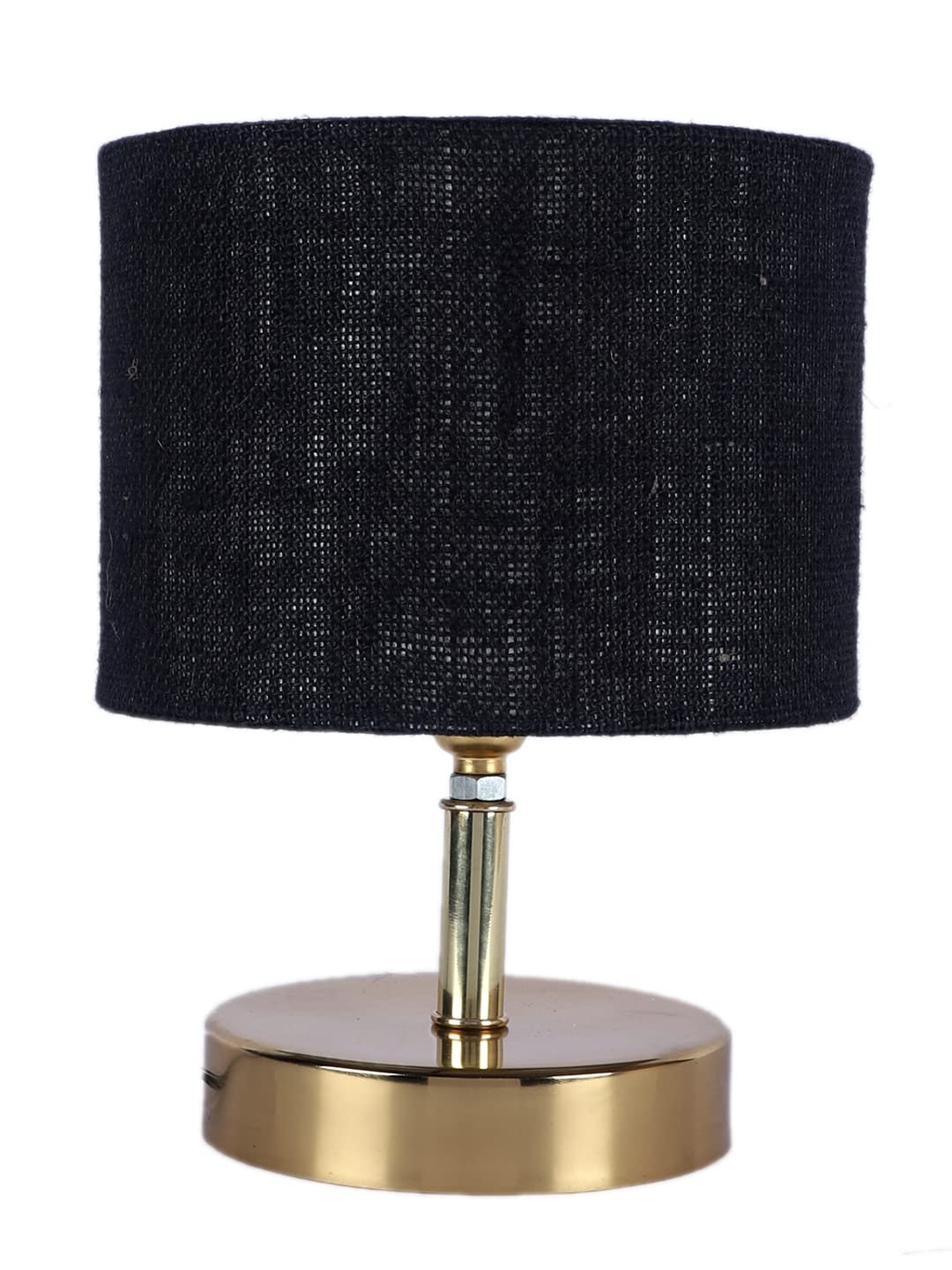 Metal Table lamp with Black Jute Shade