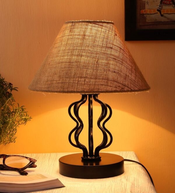 Beige Jute Table Lamp