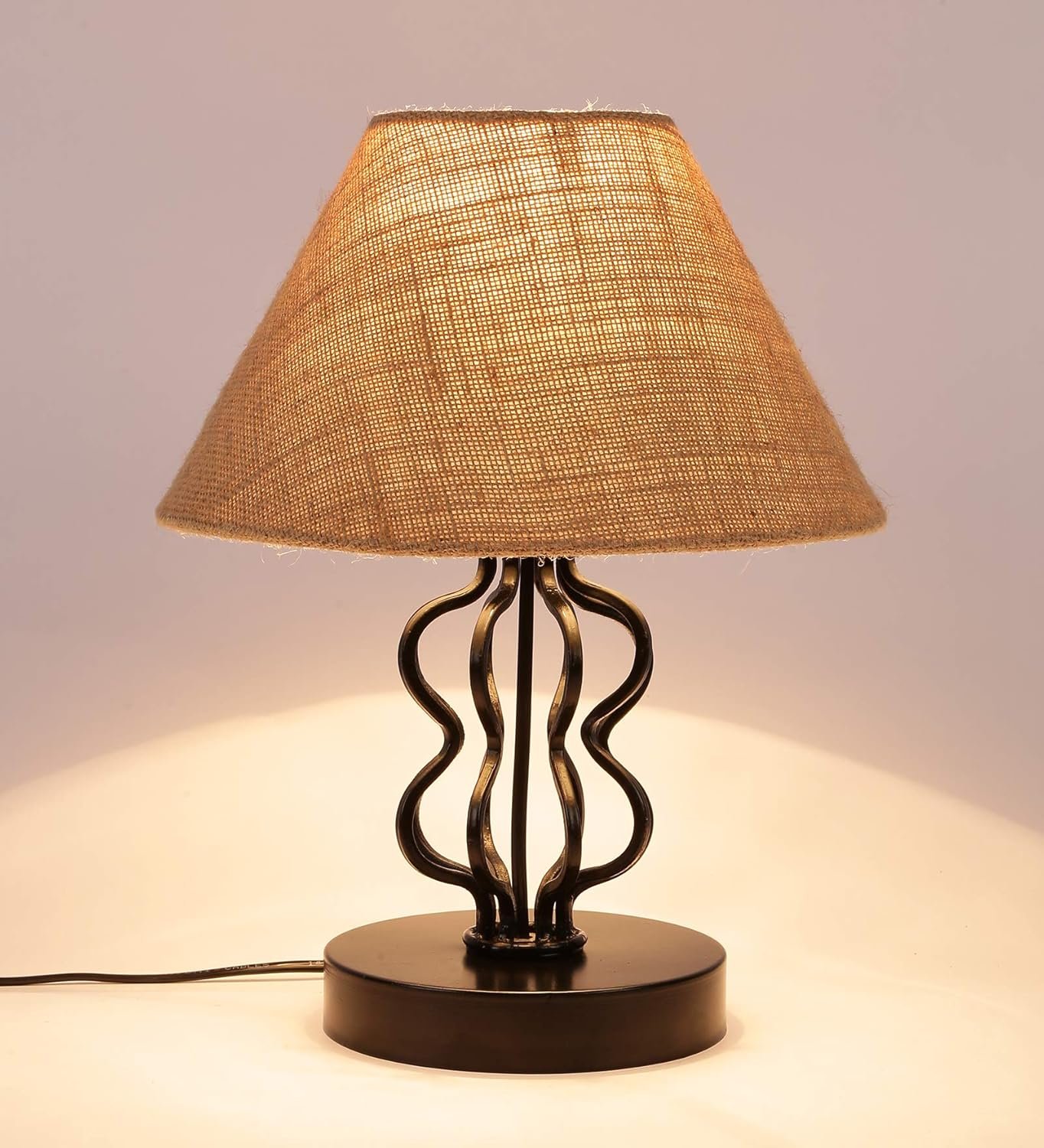 Beige Jute Table Lamp