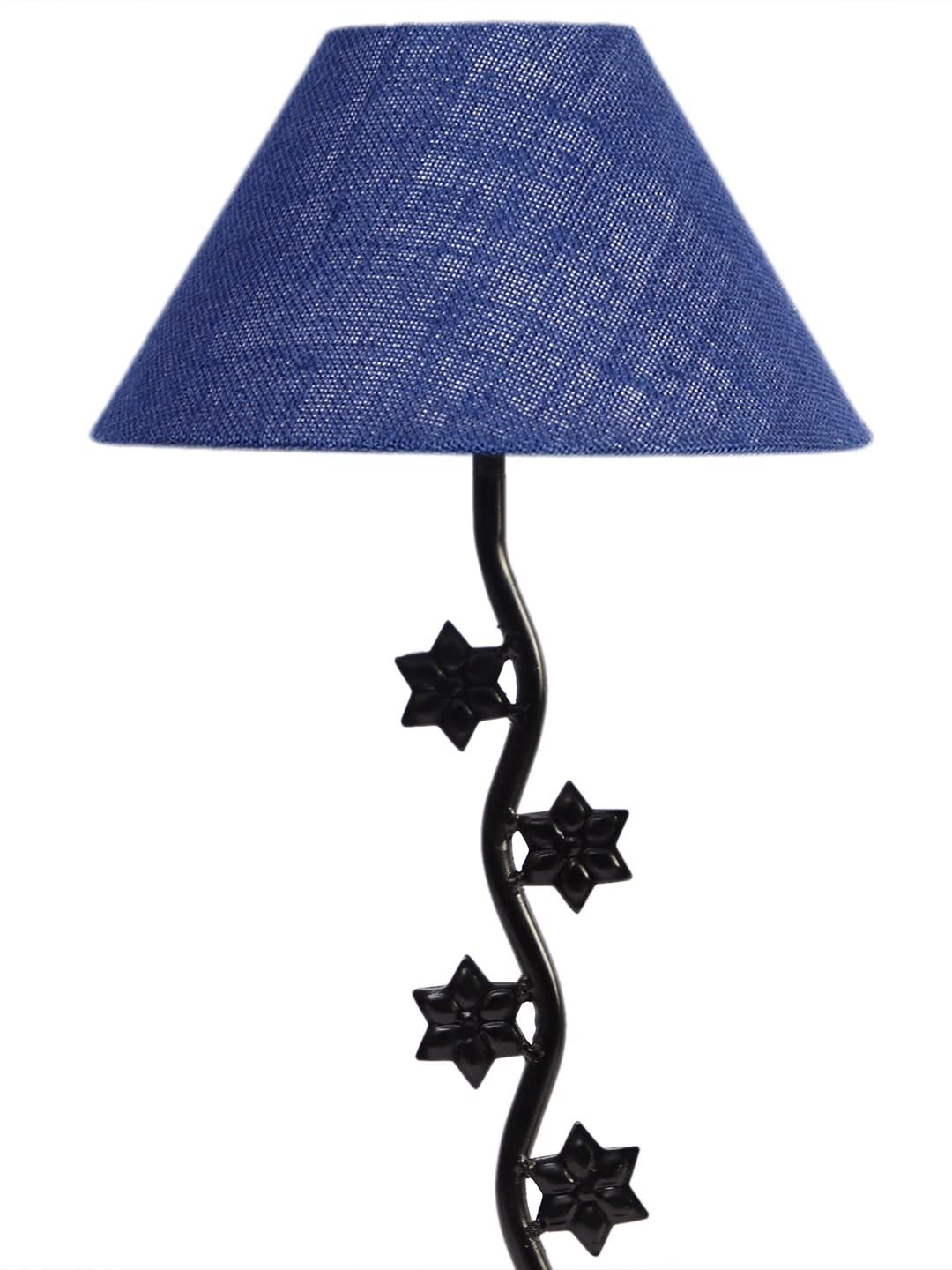 Blue Jute Zig zag Star Table lamp with Iron Base (AE30)