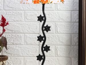 Printed Cotton Zig zag Star Table lamp with Iron Base (AE32)