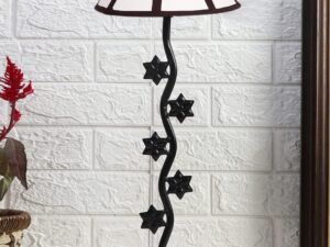 Multi Cotton Zig Zag Star Table lamp with Iron Base (AE36)
