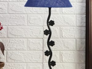 Blue Jute Zig zag Tikli Table lamp with Iron Base (AE49)