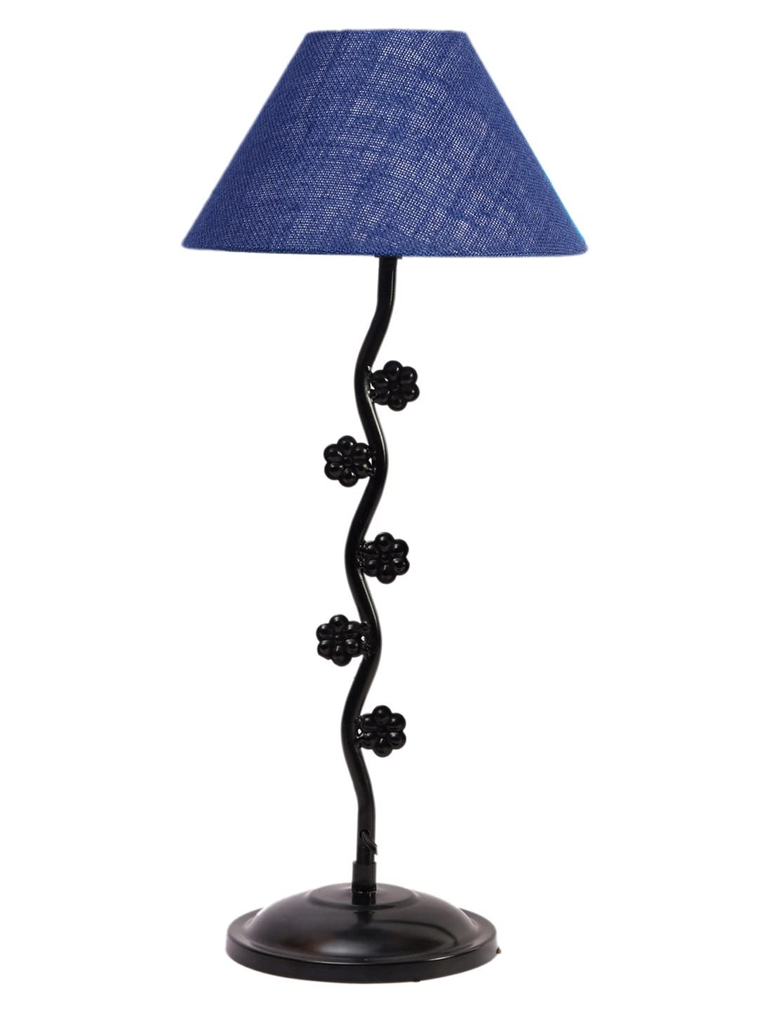 Blue Jute Zig zag Tikli Table lamp with Iron Base (AE49)