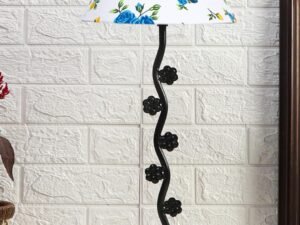 Printed Cotton Zig zag Tikli Table lamp with Iron Base (AE50)