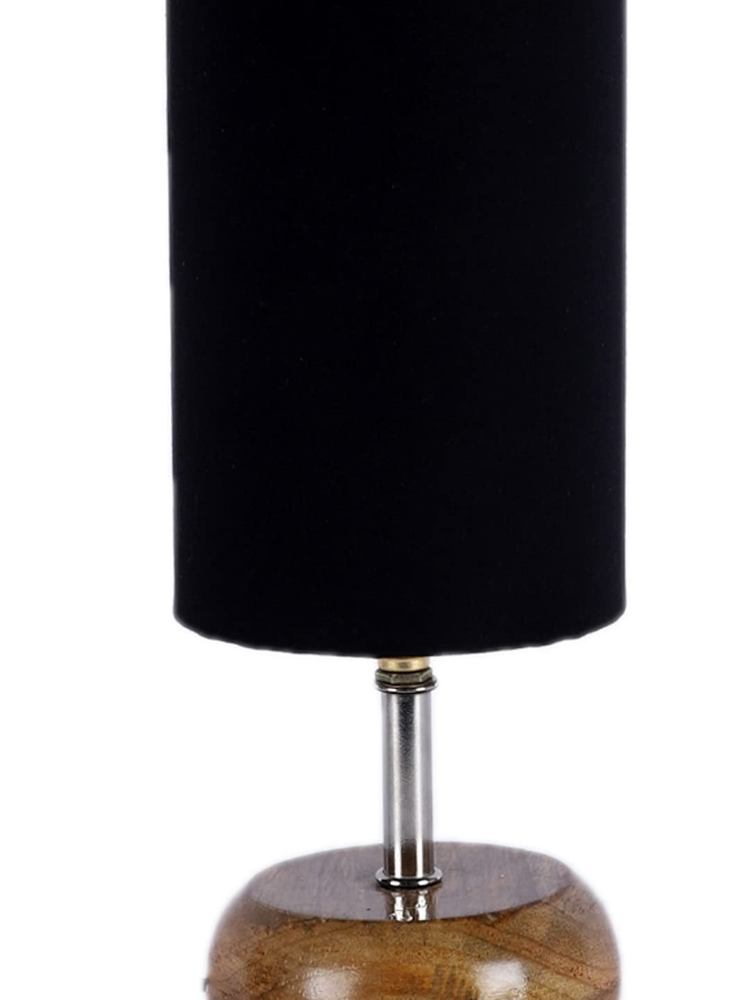 Wood Table lamp with Black Cotton Shade