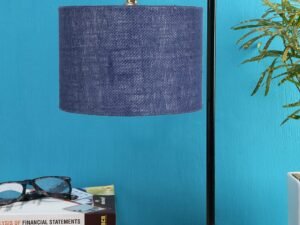 Blue Jute Shade Iron Table Lamp (ARM09)