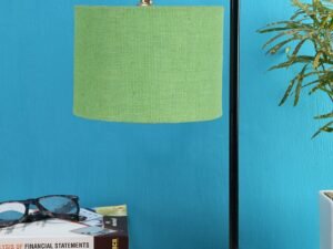 Green Jute Shade Iron Table Lamp (ARM13)
