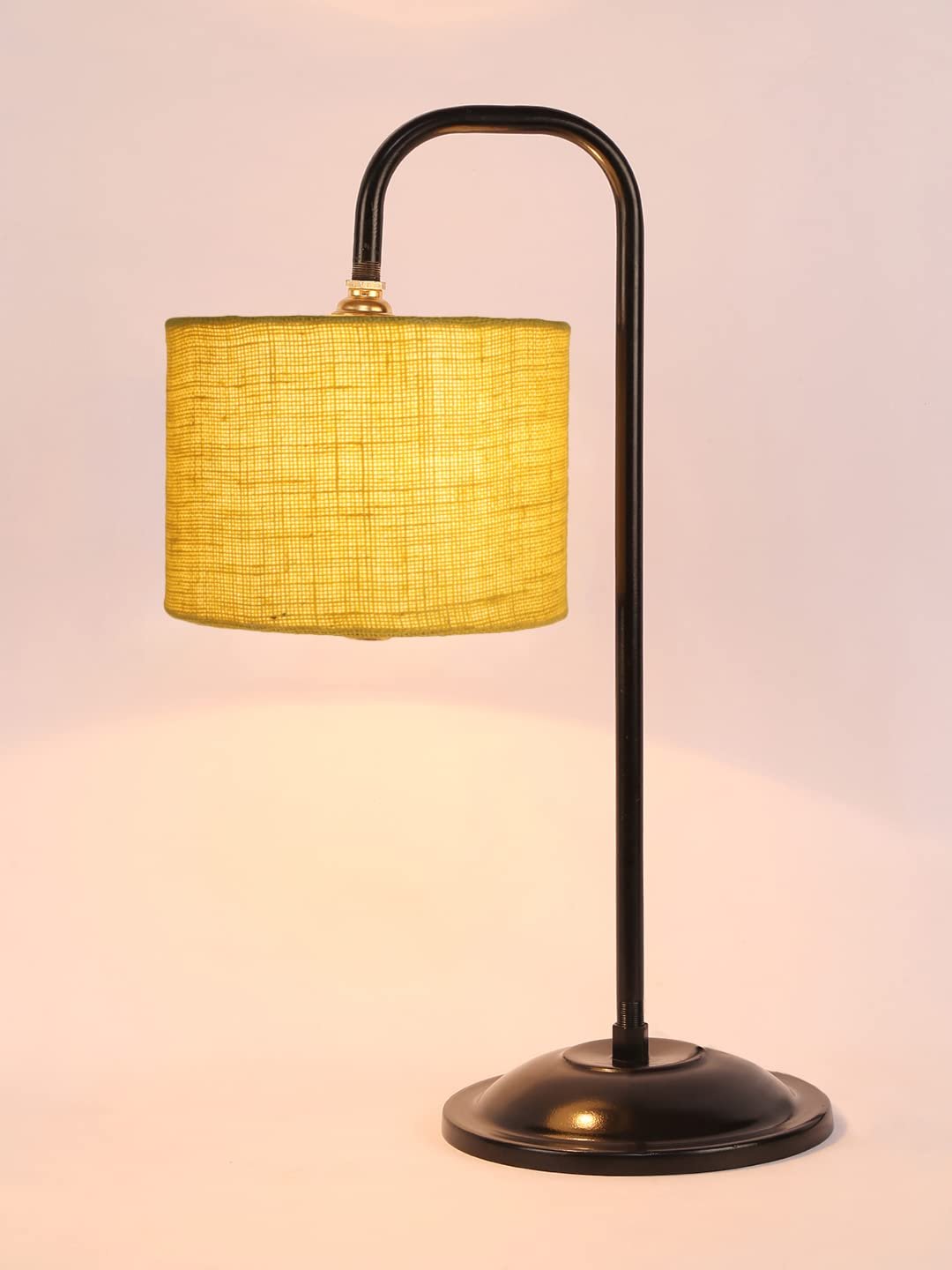 Yellow Jute Shade Iron Table Lamp (ARM18)