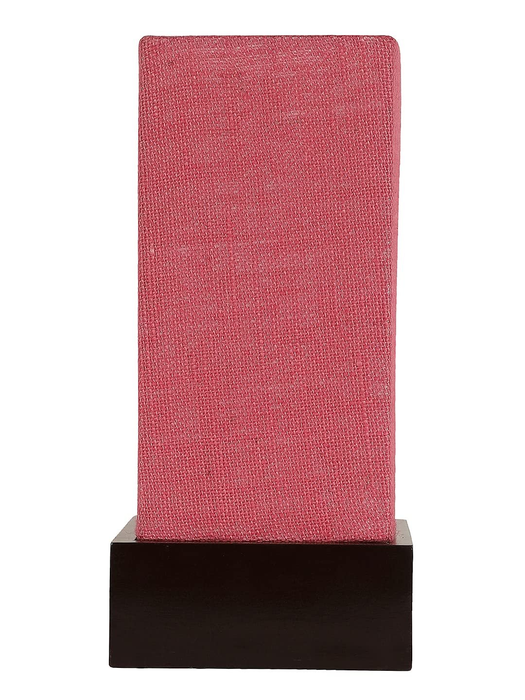Pink Jute Table lamp with Wood Brown Base