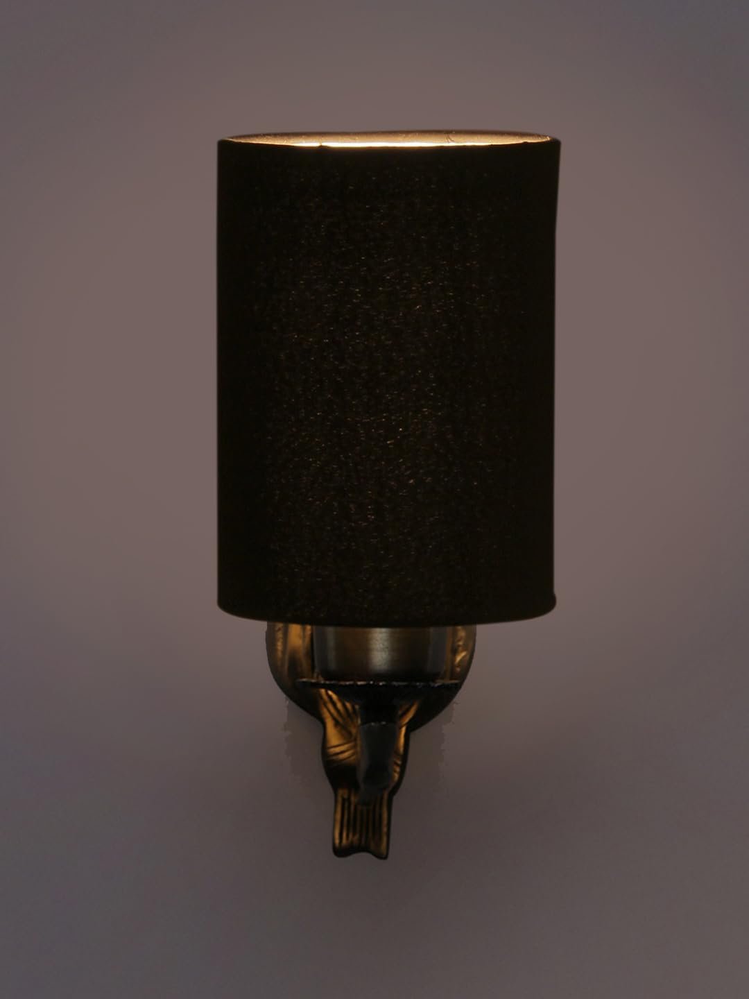 Antique Gold Wall Lamp for Office/Home/Gifting with Cotton Black Shade(8x4.25x11) Inches -122