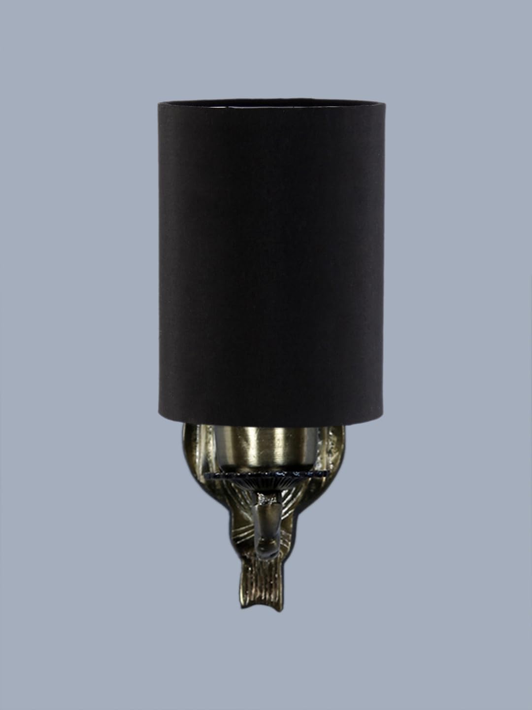 Antique Gold Wall Lamp for Office/Home/Gifting with Cotton Black Shade(8x4.25x11) Inches -122