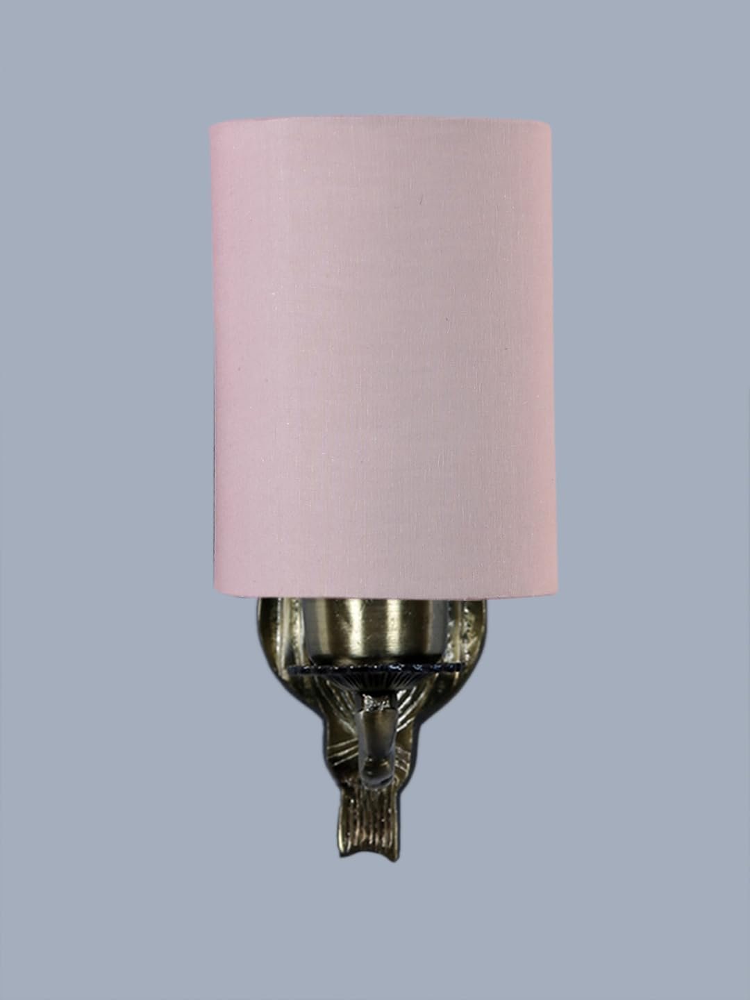 Antique Gold Wall Lamp for Office/Home/Gifting with Cotton Grey Shade(8x4.25x11) Inches -126