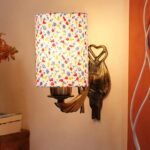 Antique Gold Wall Lamp for Office/Home/Gifting with Cotton Printed Shade(8×4.25×11) Inches -135