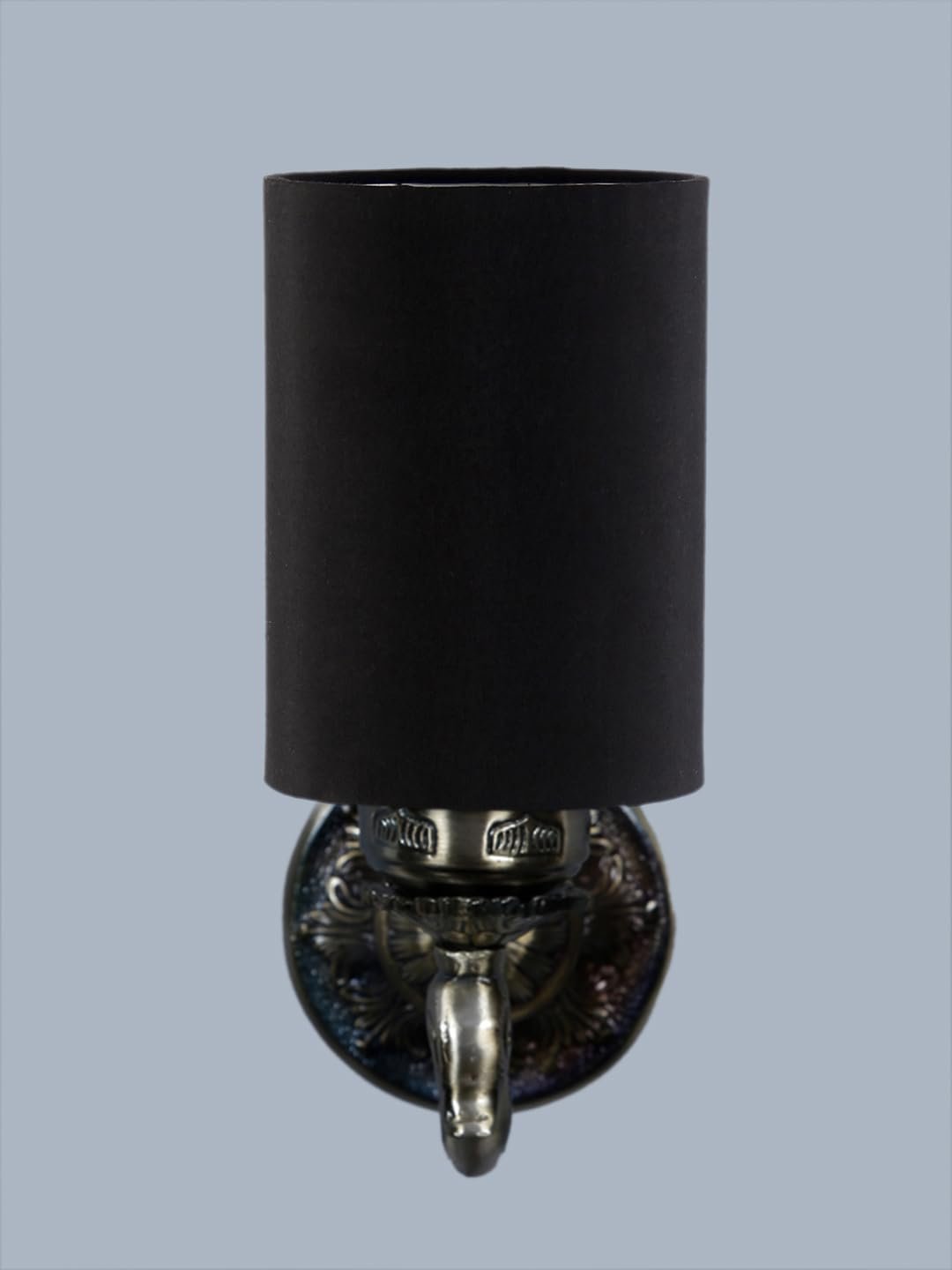 Antique Gold Wall Lamp for Office/Home/Gifting with Cotton Black Shade(8x4.25x11) Inches
