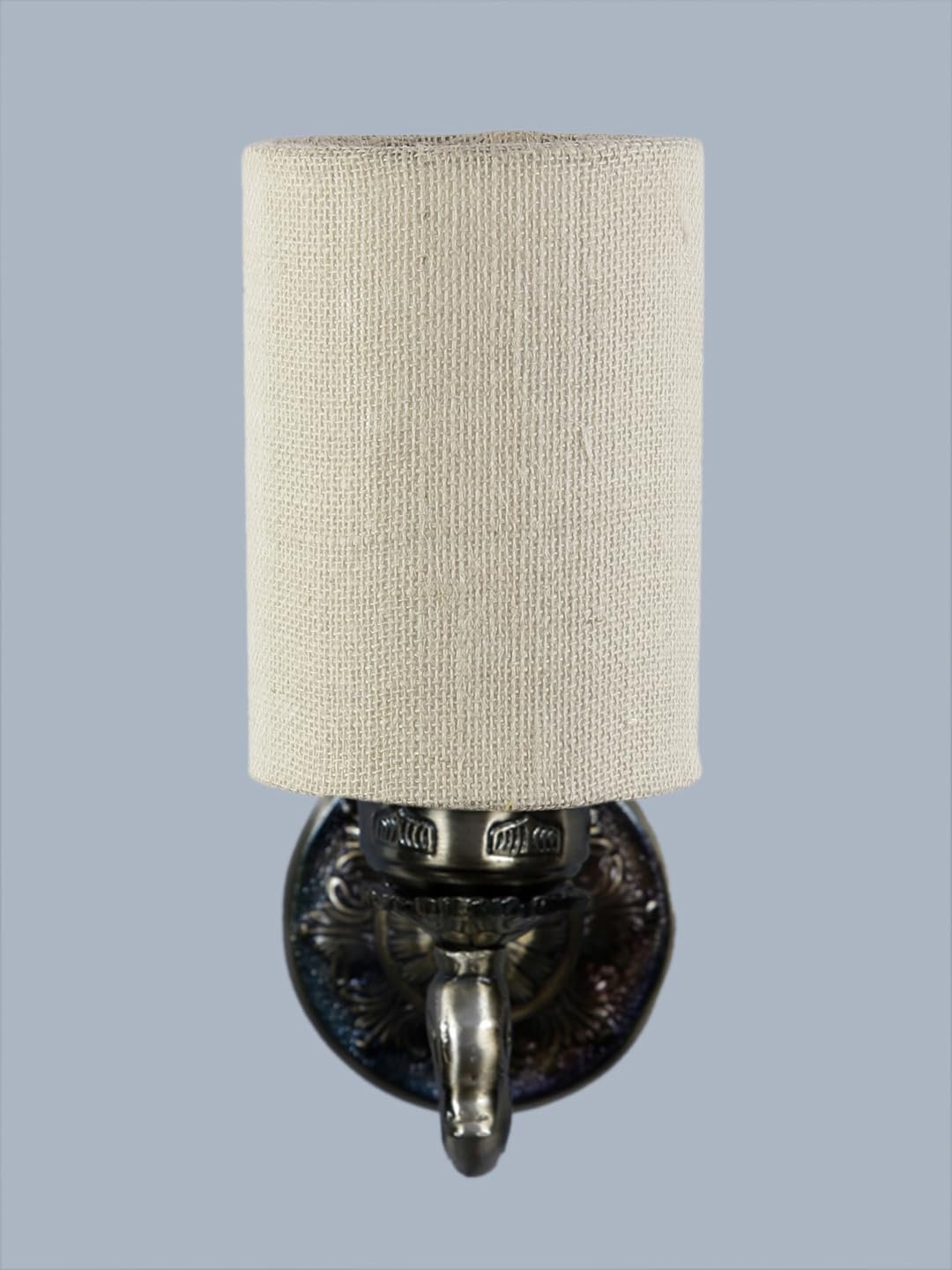 Antique Gold Wall Lamp for Office/Home/Gifting with Jute White Shade(8x4.25x11) Inches -144