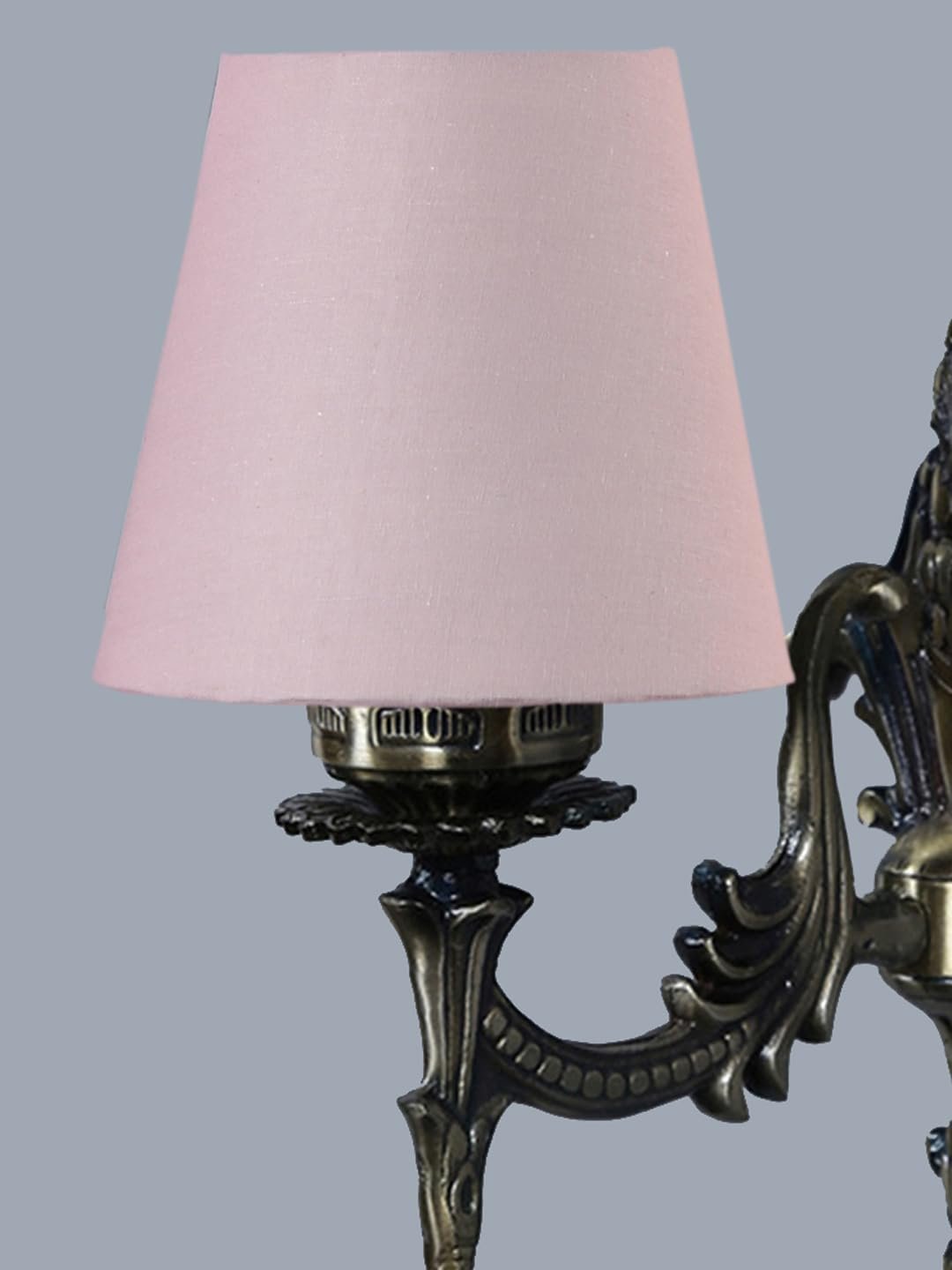 Antique Gold Wall Lamp for Office/Home/Gifting with Cotton conical Grey Shade(7x5.5x9.25) Inches -21