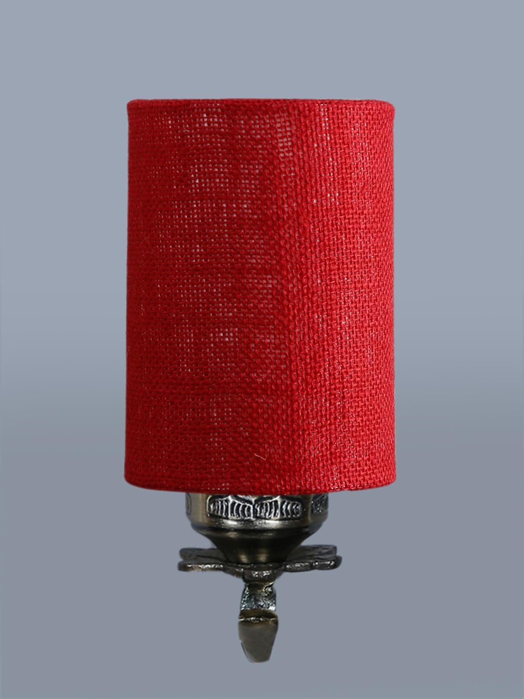 Antique Gold Wall Lamp for Office/Home/Gifting with Jute Maroon Shade(8x4.25x11) Inches -86