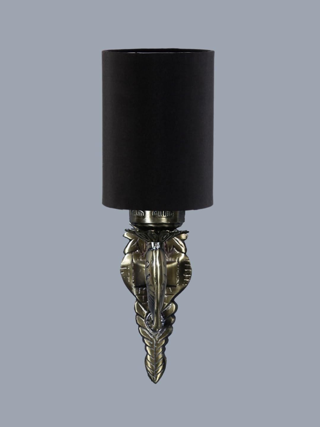 Antique Gold Wall Lamp for Office/Home/Gifting with Cotton Black Shade(8x4.25x11) Inches -92