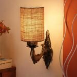 Antique Gold Wall Lamp for Office/Home/Gifting with Jute Beige Shade(8×4.25×11) Inches -98