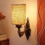Antique Gold Wall Lamp for Office/Home/Gifting with Jute White Shade(8×4.25×11) Inches -99