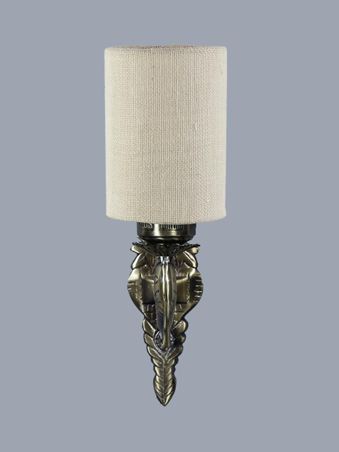 Antique Gold Wall Lamp for Office/Home/Gifting with Jute White Shade(8x4.25x11) Inches -99