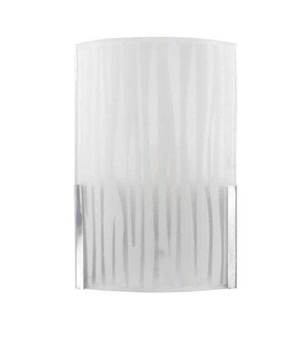 W Steel and Glass Wall Mounted Light (Off White)