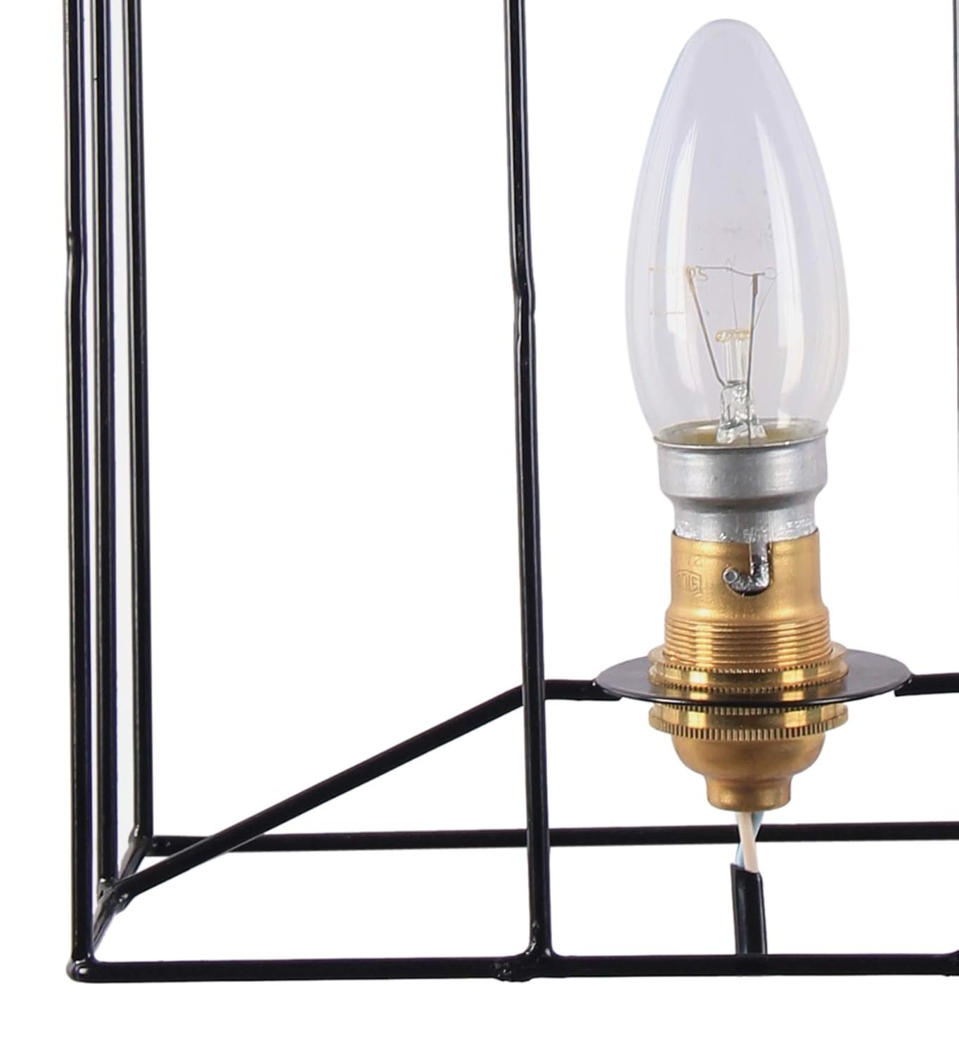Square Wrought Iron Wall Light Fixture