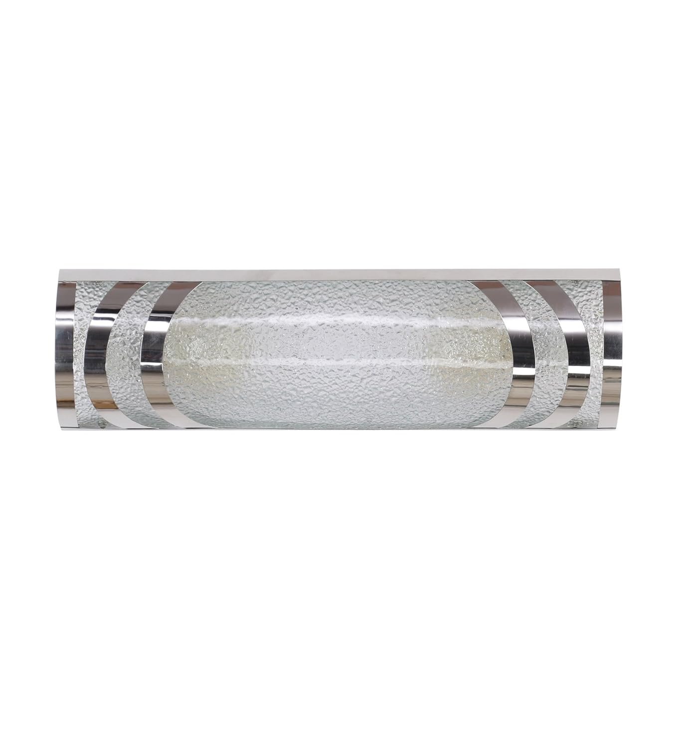 Off White Steel & Glass Bathroom Light for Wash Basin/Mirror