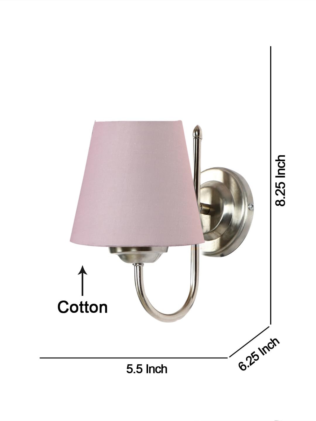 Off White Metal & Glass Bathroom Light for Wash Basin/Mirror