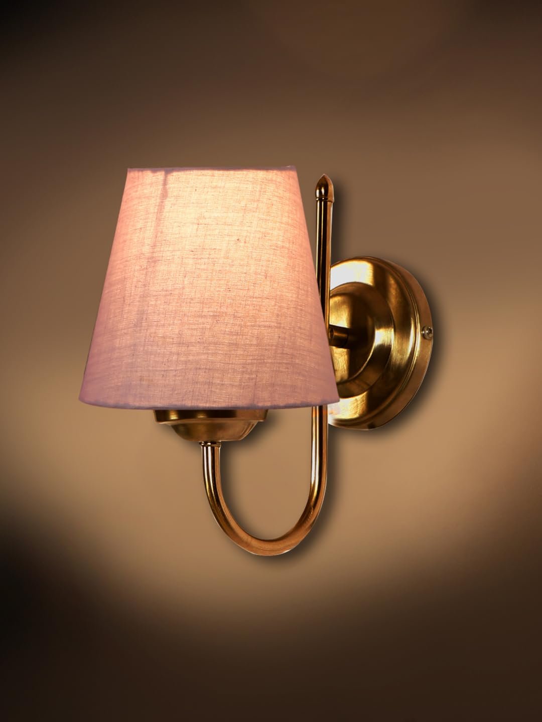 Off White Metal & Glass Bathroom Light for Wash Basin/Mirror