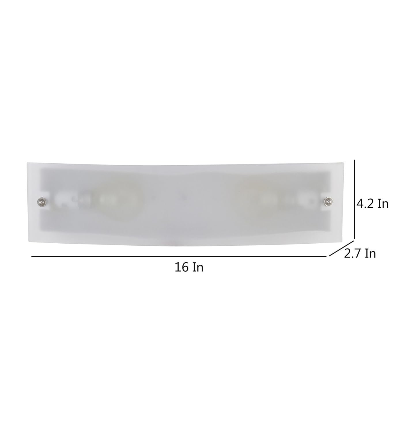 Off White Metal & Glass Bathroom Light for Wash Basin/Mirror