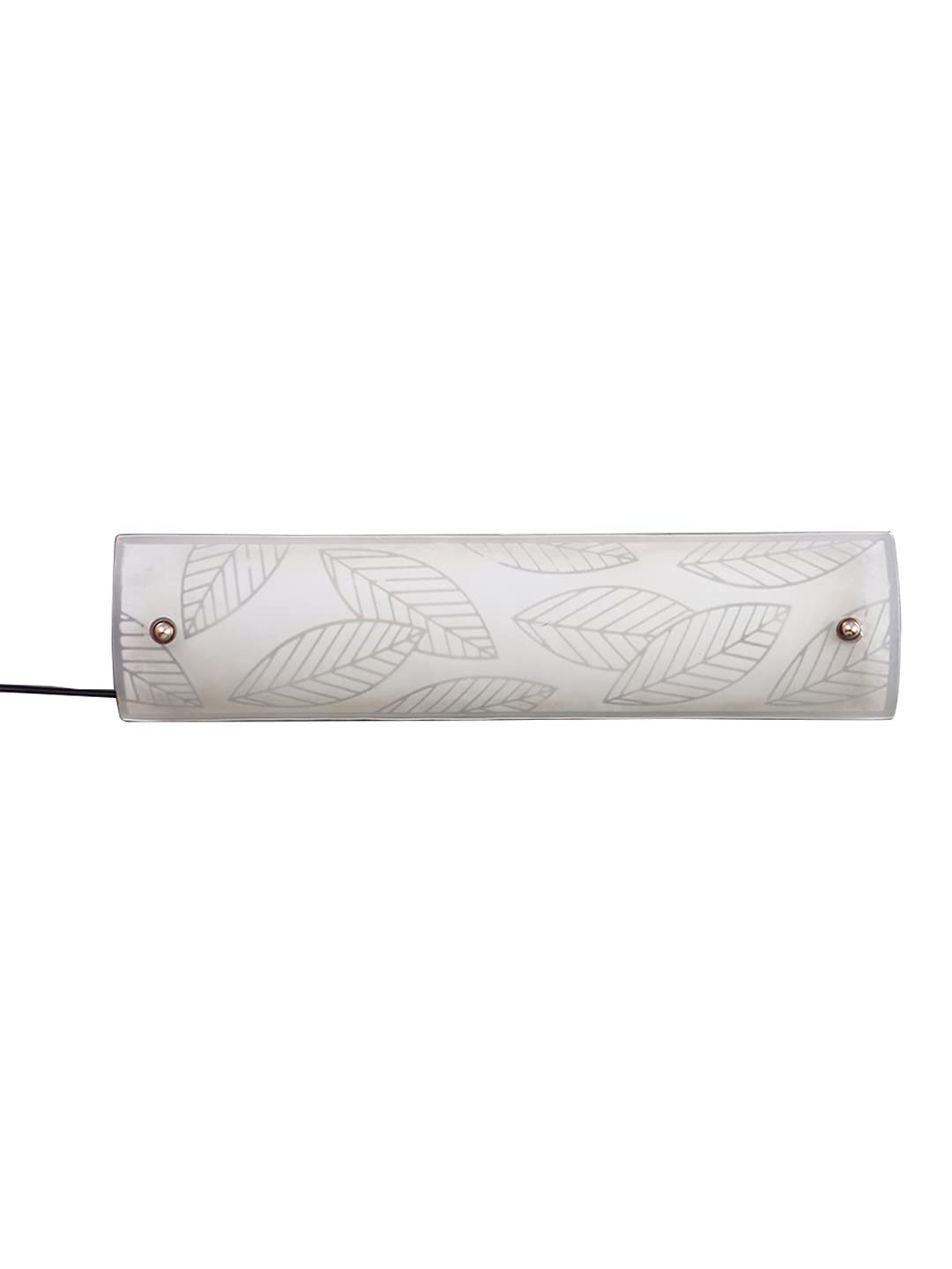 Off White Metal Leaf & Glass Bathroom Light for Wash Basin/Mirror