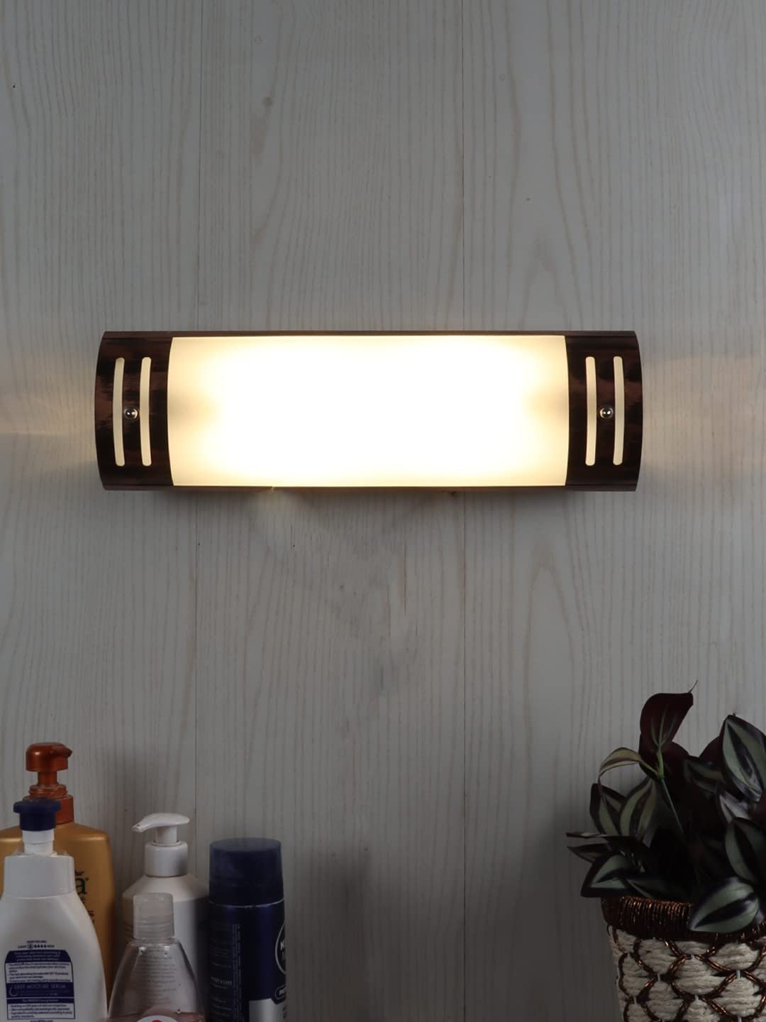 Copper Finish Frosted Glass Bath Light for Wash Basin & Mirror,BL104