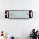 Copper Finish Frosted Glass Bath Light for Wash Basin & Mirror,BL104