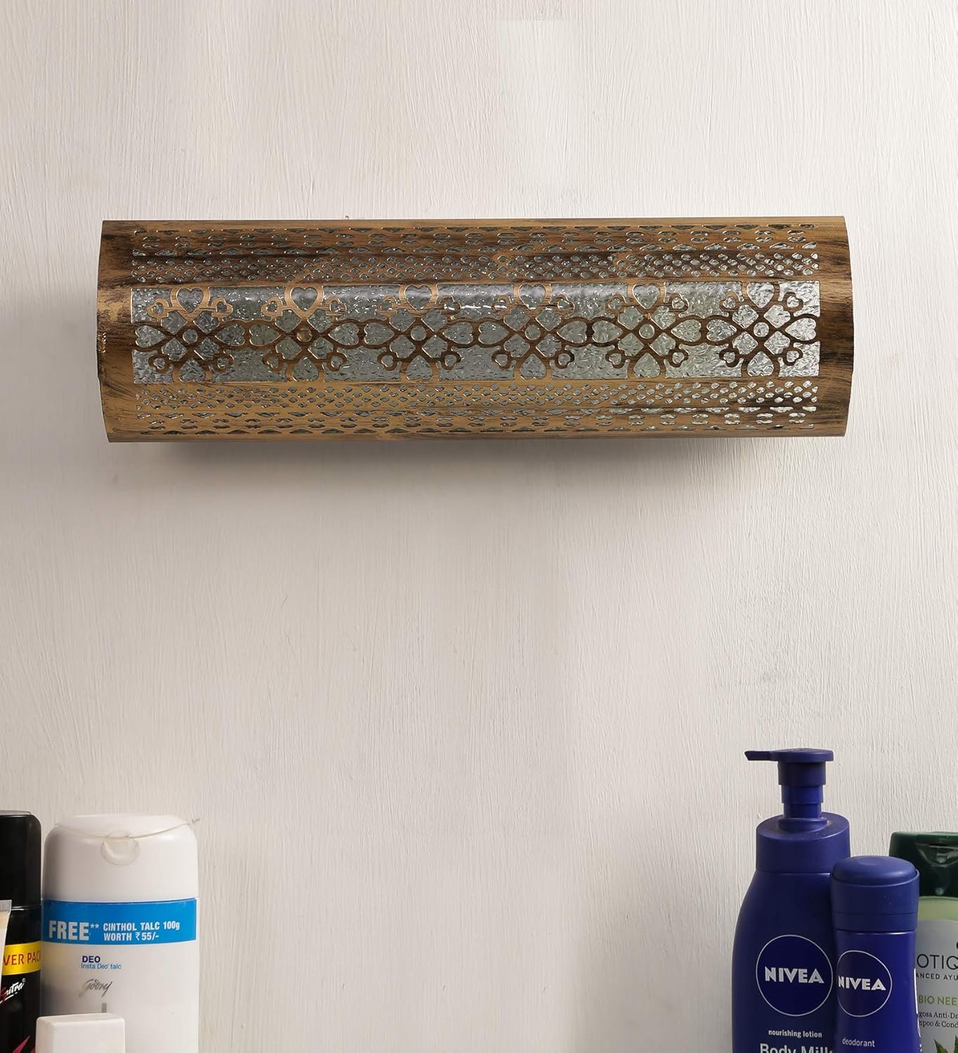 Antique Gold Finish & Glass Bath Light for Wash Basin & Mirror,BL91