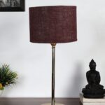 Brown Jute with Metal Gold Table Lamp(S)
