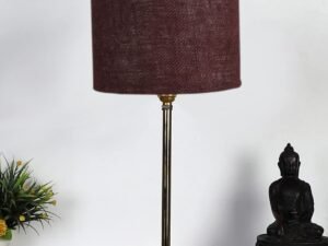 Brown Jute with Metal Gold Table Lamp(S)