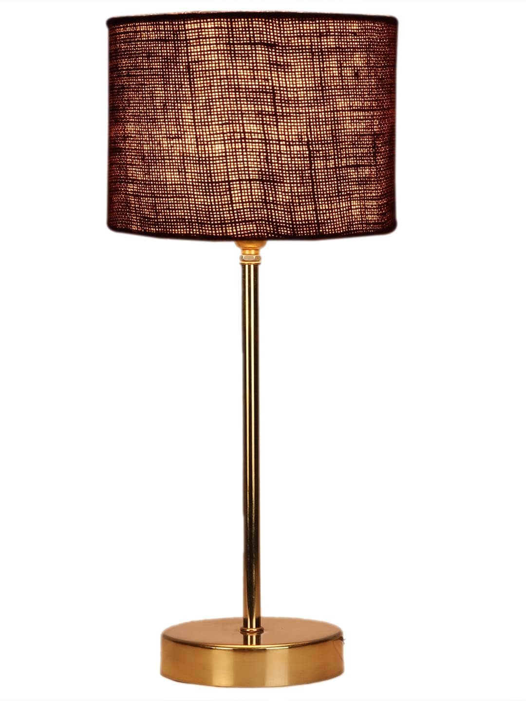 Brown Jute with Metal Gold Table Lamp(S)
