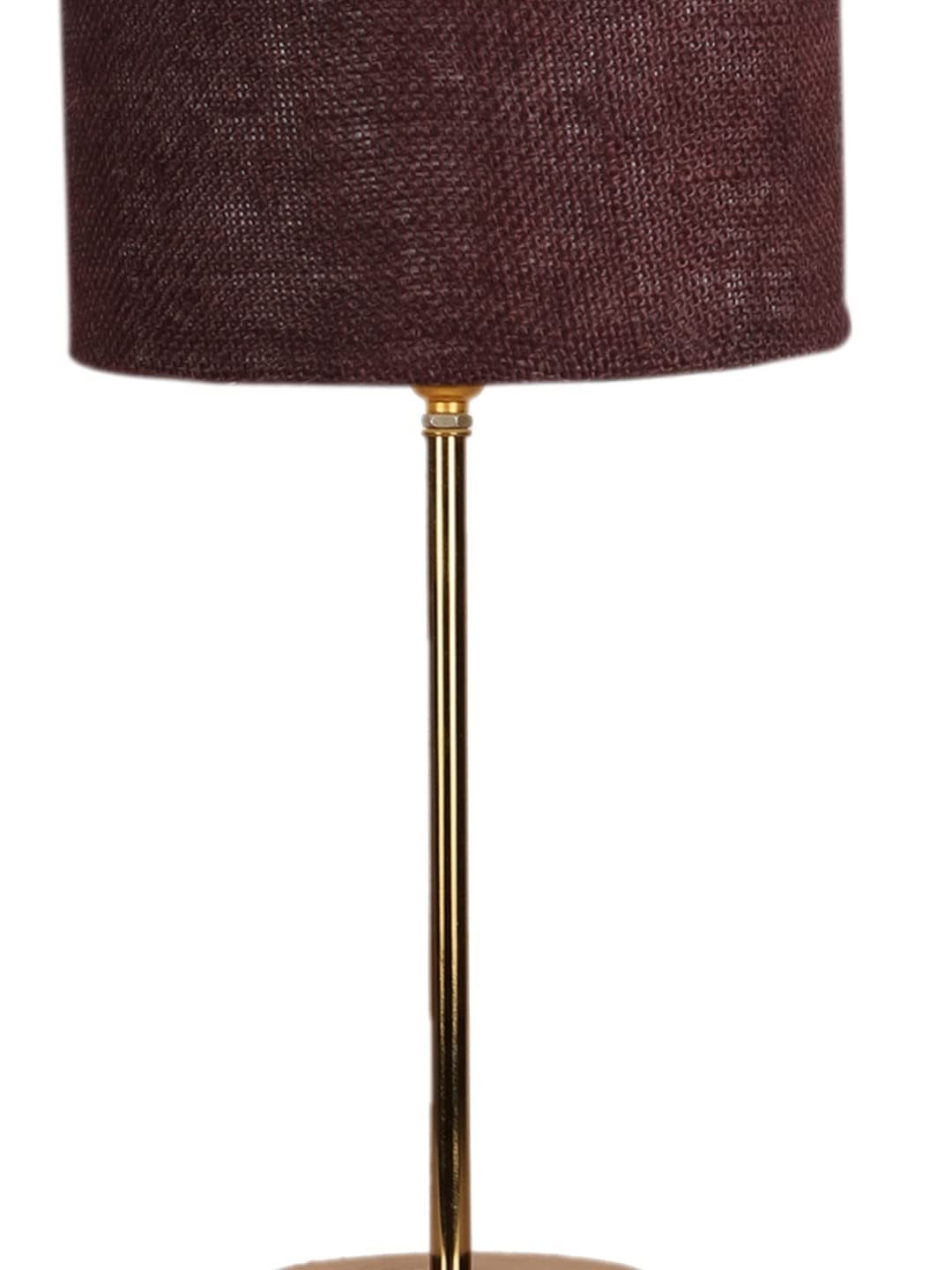 Brown Jute with Metal Gold Table Lamp(S)
