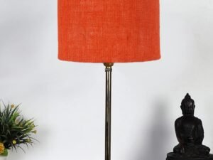 Orange Jute with Metal Gold Table Lamp(y)