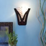Engineered Wood Glass Wall Mounted lamp (MW08)