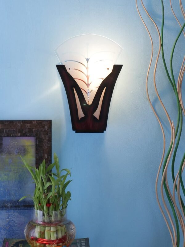 Engineered Wood Glass Wall Mounted lamp (MW08)
