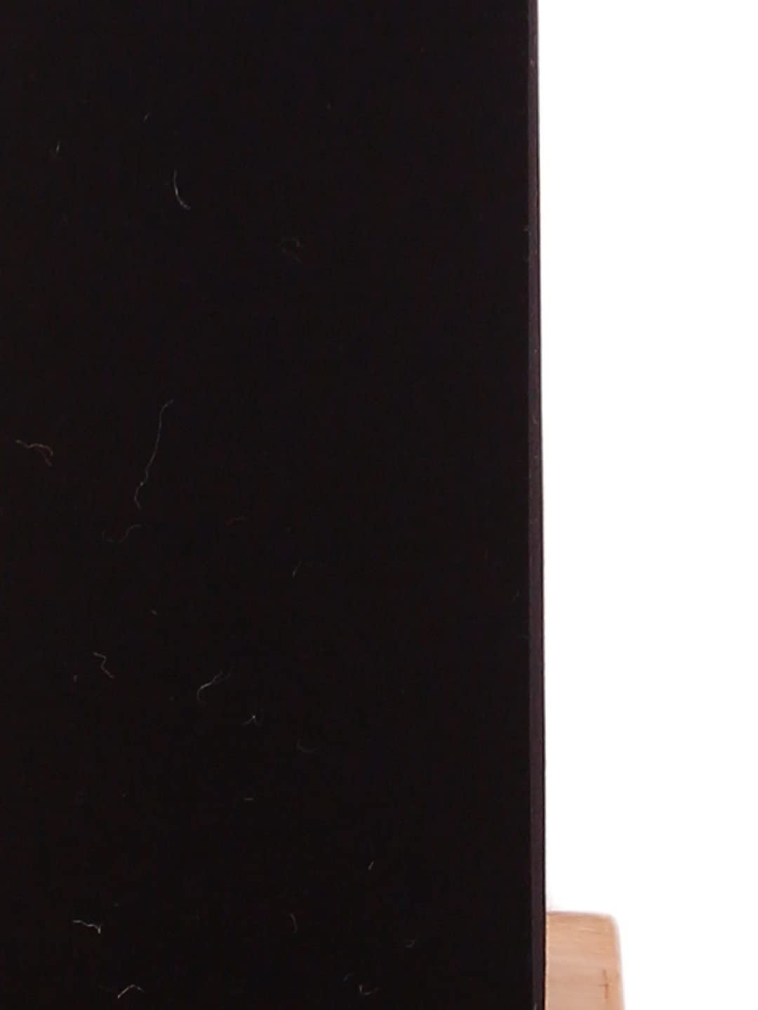 Black Square Cotton Shade Floor lamp with Wood Base .(Black,Cotton)