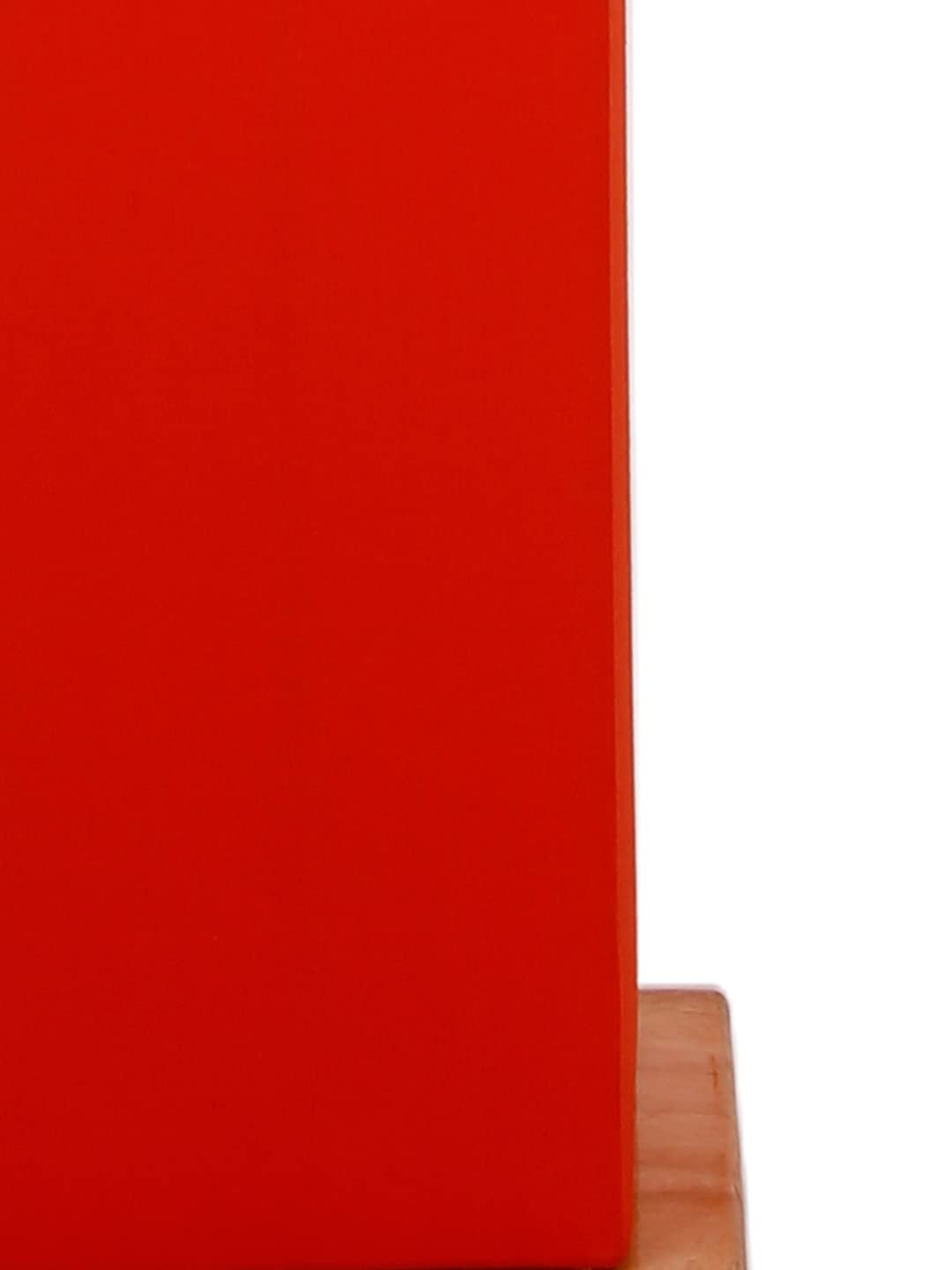 Orange Square Cotton Shade Floor lamp with Wood Base .(Orange,Cotton)